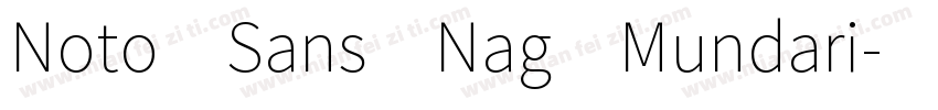 Noto Sans Nag Mundari字体转换